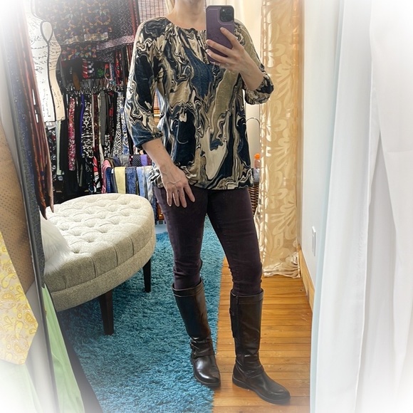💕Super cute marbled Lularoe Blouse 3/4 sleeve💕 - Picture 3 of 16